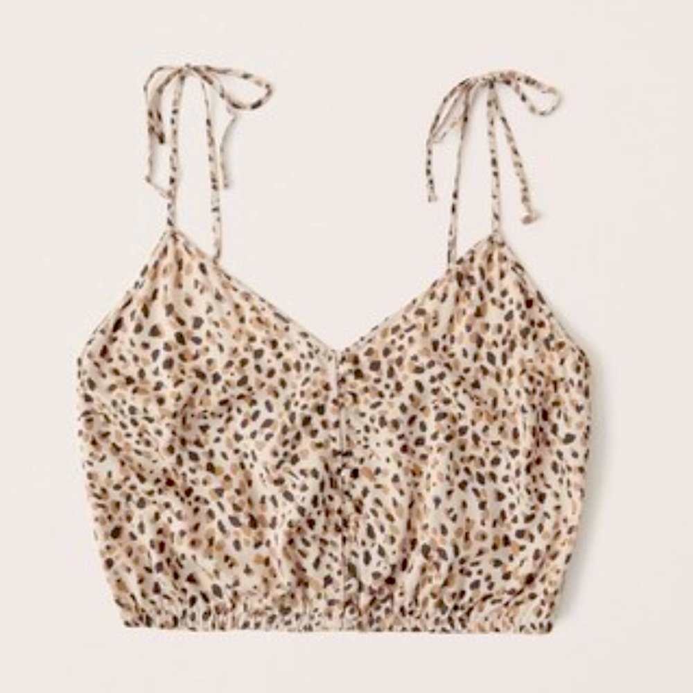 Abercrombie and Fitch crop cheetah top